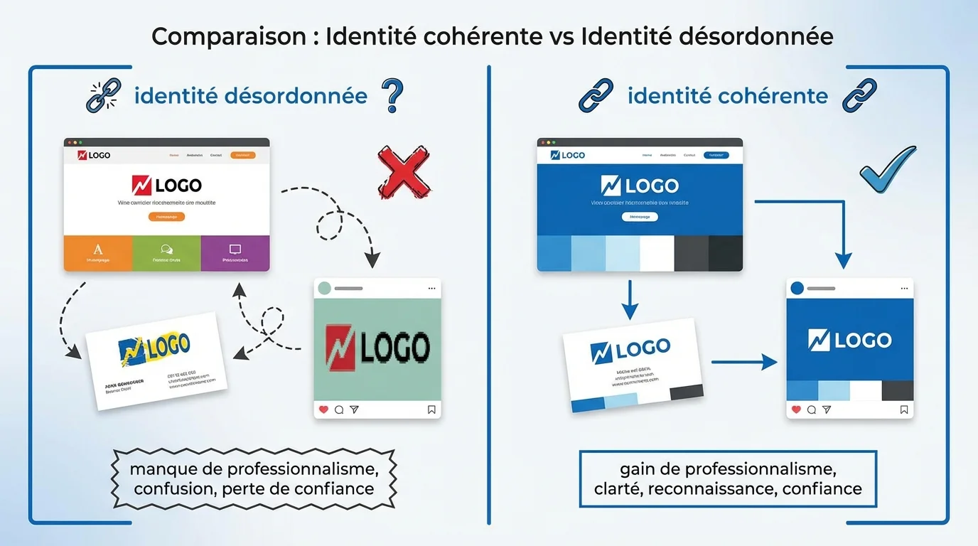 Comparaison : Identité cohérente vs Identité désordonnée