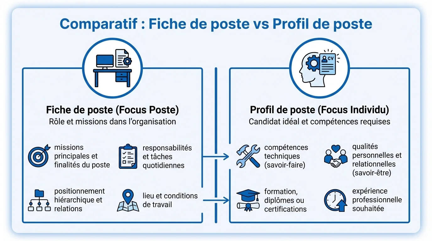 Comparatif : Fiche de poste vs Profil de poste