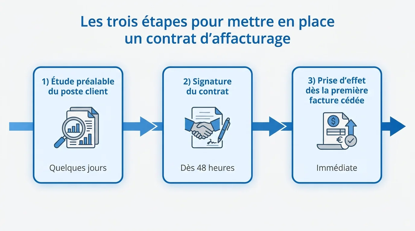 Les trois étapes pour mettre en place un contrat d'affacturage