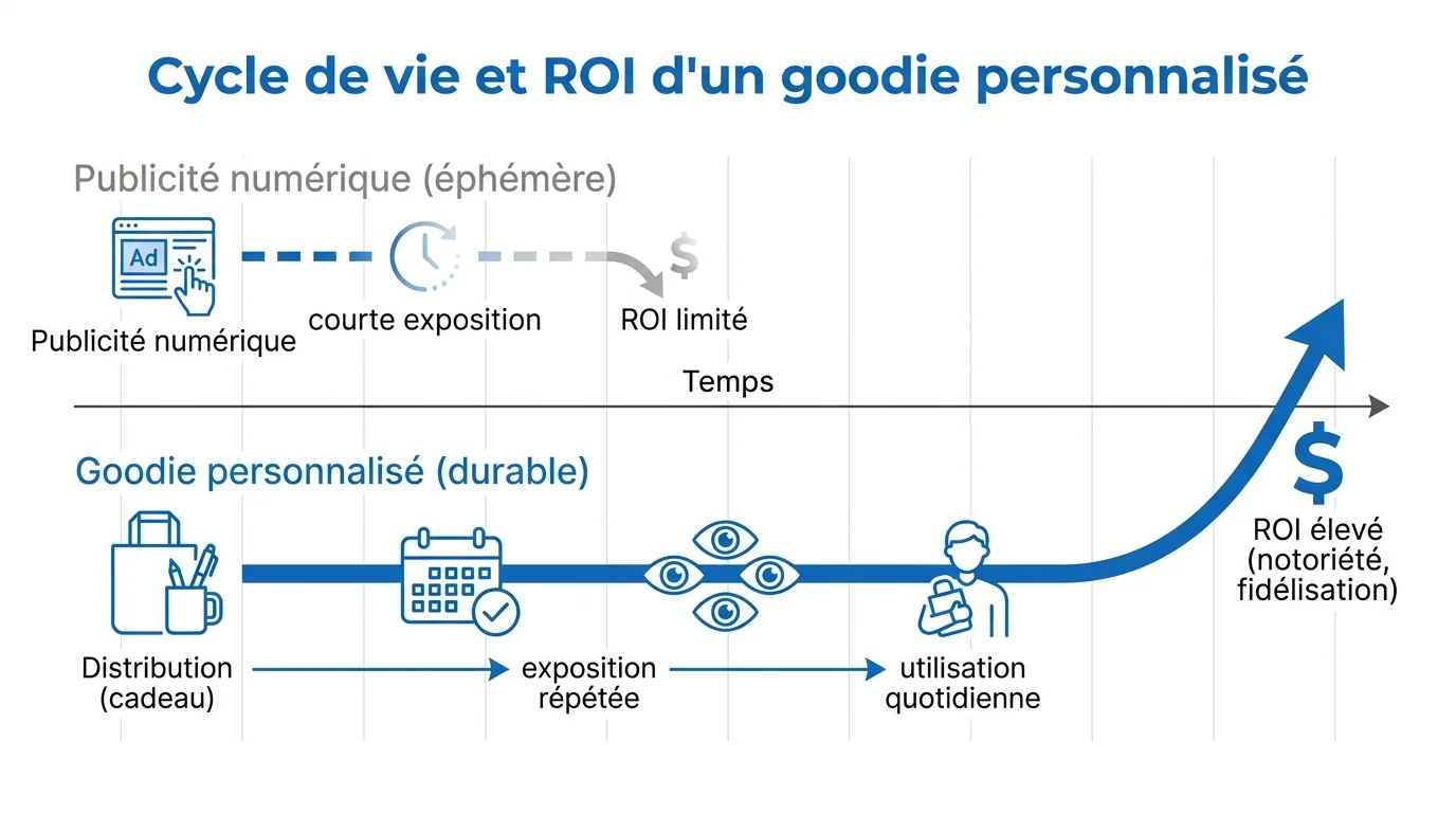 Cycle de vie et ROI d'un goodie personnalisé