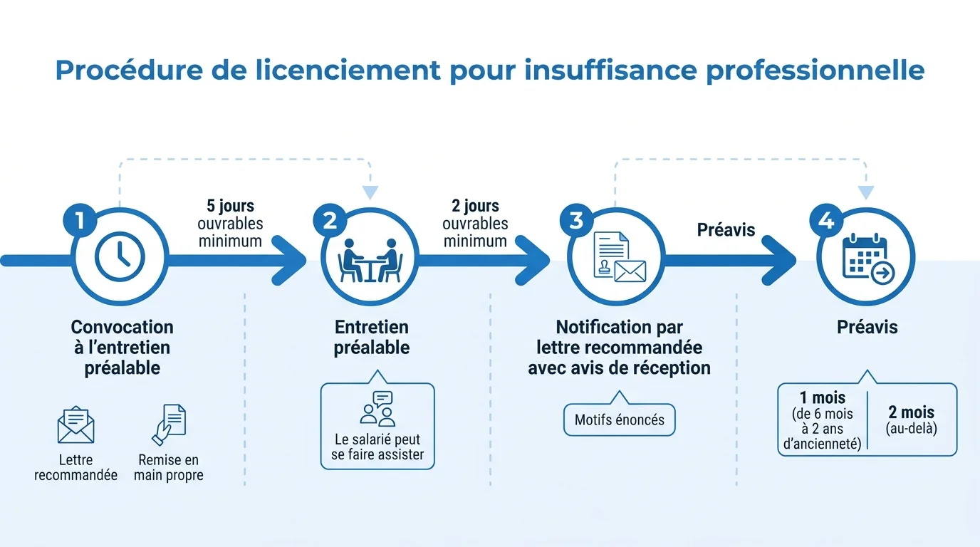 Les délais légaux de la procédure, de la convocation au préavis