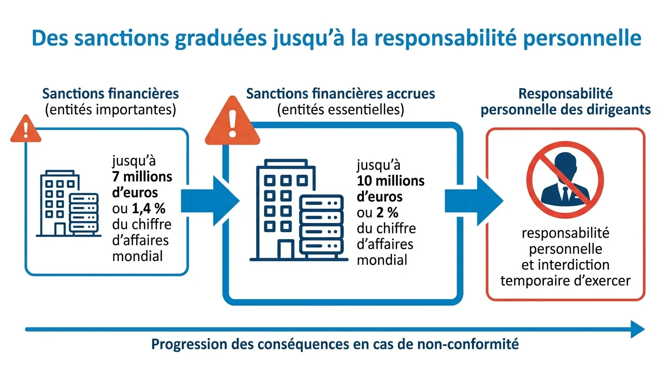 Des sanctions graduées jusqu'à la responsabilité personnelle